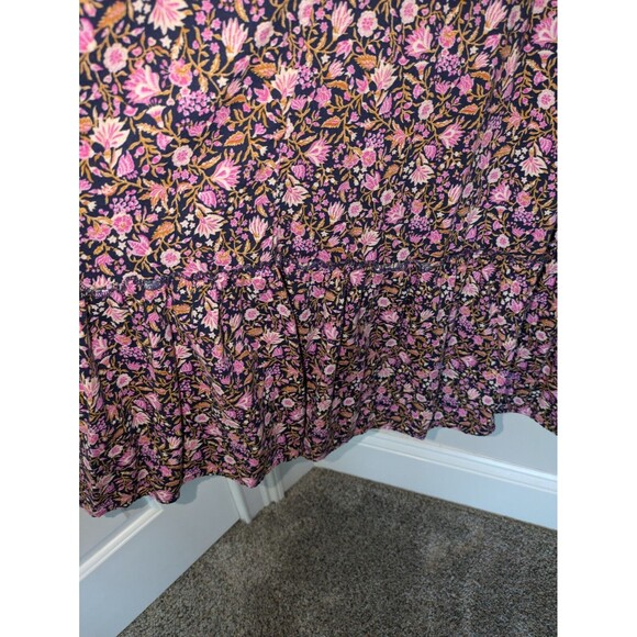 Old Navy Tiered Cap-Sleeve Floral Cottagecore Babydoll Milkmaid Midi Dress SZ XS - Picture 10 of 16
